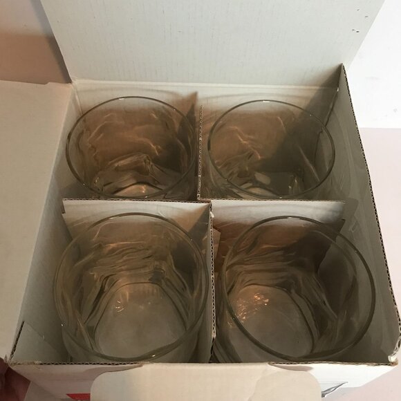 Bormioli Rocco Drinking Glasses Boulder-Style Lead-Free Double Rocks Set Of 4 It - Picture 6 of 11